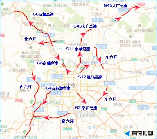 234国道北京段路线图图片
